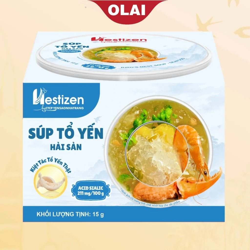 Súp tổ yến ăn liền hải sản
